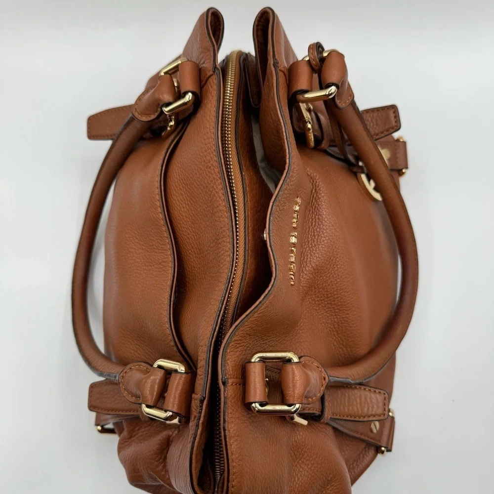 Michael Kors Bedford Tan Leather Satchel | Very Good Condition - Picture 11 of 13